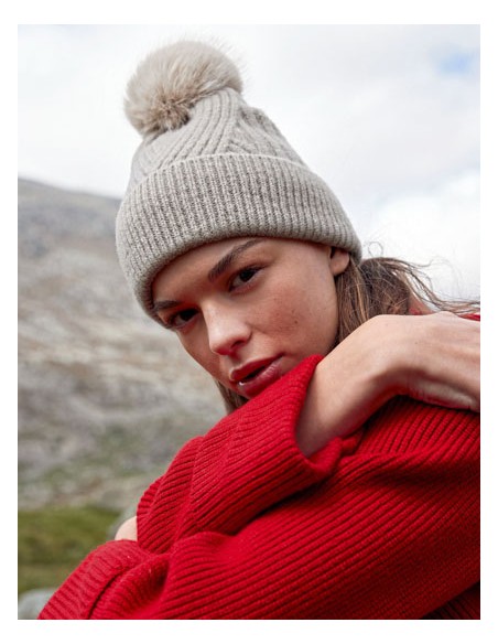 BEE-B529-Snow Luxe Beanie 2